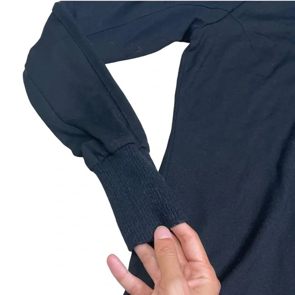 Adidas Y3 Hoodie Dress Women S Black Half Zip Up Yohji Yamamoto Y2K Pockets - Picture 6 of 12